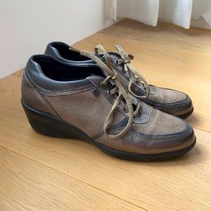 Stonefly Wedge Suede Sneakers